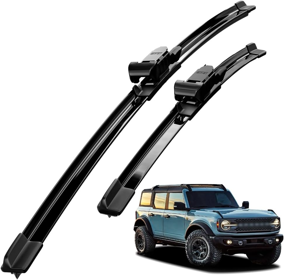 Compatible With Ford Bronco 2021-2024 Wiper Blades Front Windshield Wipers Water Repellent Available in All-Seasons OEM Quality 2PCS 17"+17"