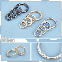 Vista 4 de PH PandaHall 24 piezas de 3 colores 20/25/28/1.378 in anillo redondo de resorte mosquetón a presión gancho gatillo resorte llavero hebilla
