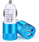 Car Charger, [2Pack/3.4a] Fast Charge Dual Port USB Cargador Carro Lighter Adapter for iPhone 15 14 13 12 11 Pro Max X XR XS 17 Plus 16, iPad, Samsung Galaxy S23 S22 S21 S25 Plus S7 j7 S10e S9 Note 8 | for iPhone 17e 15 14 13 12 11 Pro Max X XR XS 17