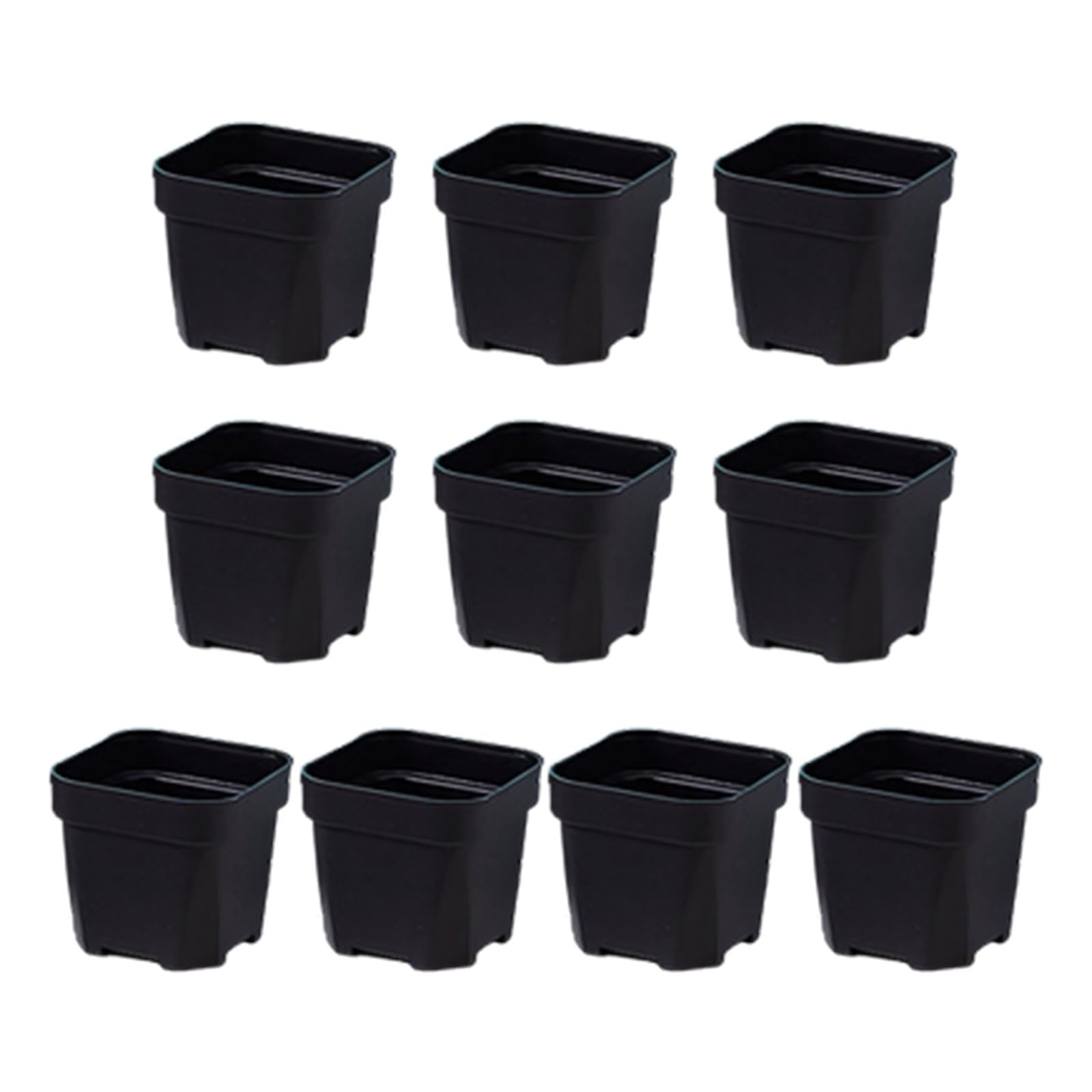 hogtnd Set of 10 Breathable Plastic Containers Flower Pots Special for Succulent Plants Balcony Plants Beginner Garden