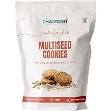 Chai Point Multiseed Cookies 7.5 oz 210 g | Guilt Free Cookies | Made with Whole Wheat & Oats | Healthy Snacks | Filled with Super Foods | No Preservatives, Zero Transfat