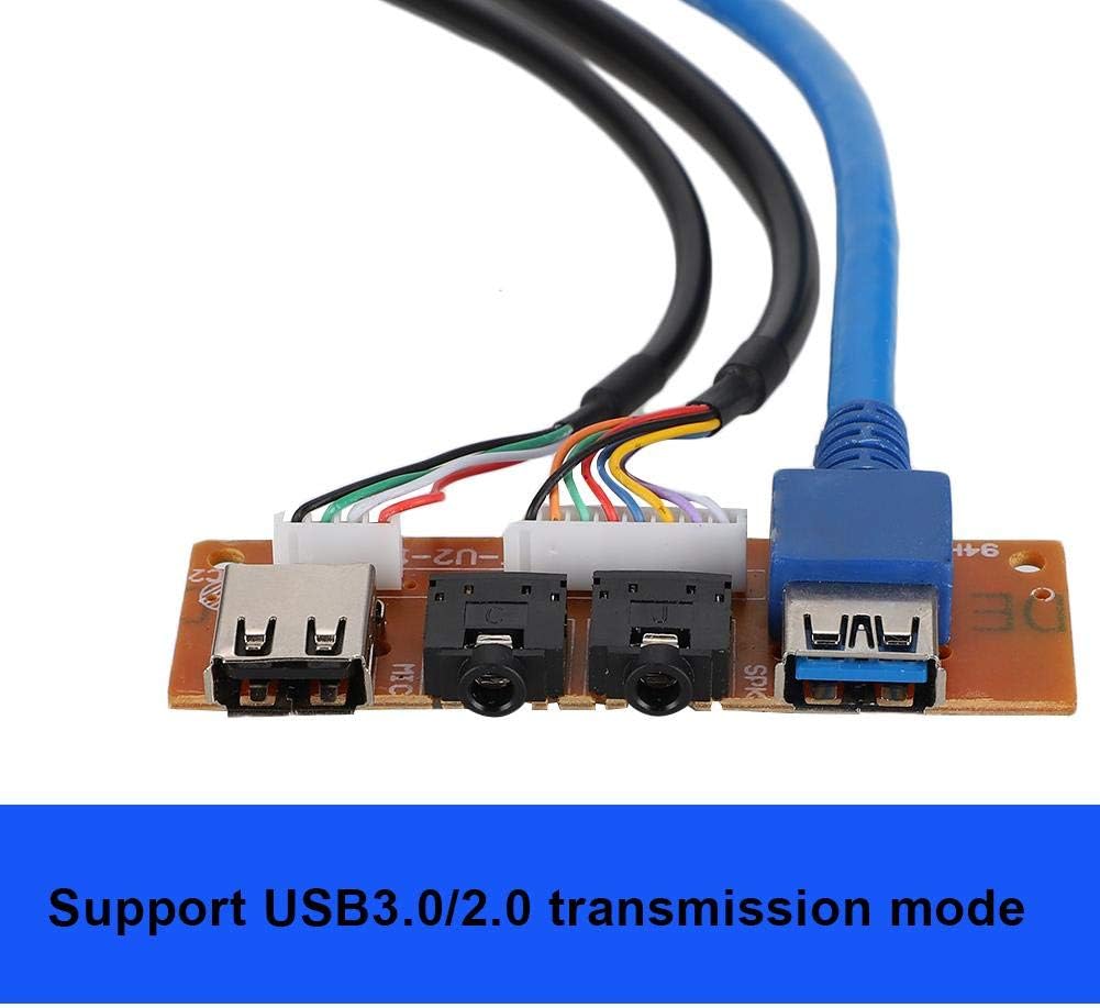 Computer Chassis Front Panel USB3.0/2.0 AC'97 and HD Audio Interface Floppy Drive Panel for JM9K Series Computer Case with Extension Cable image 4