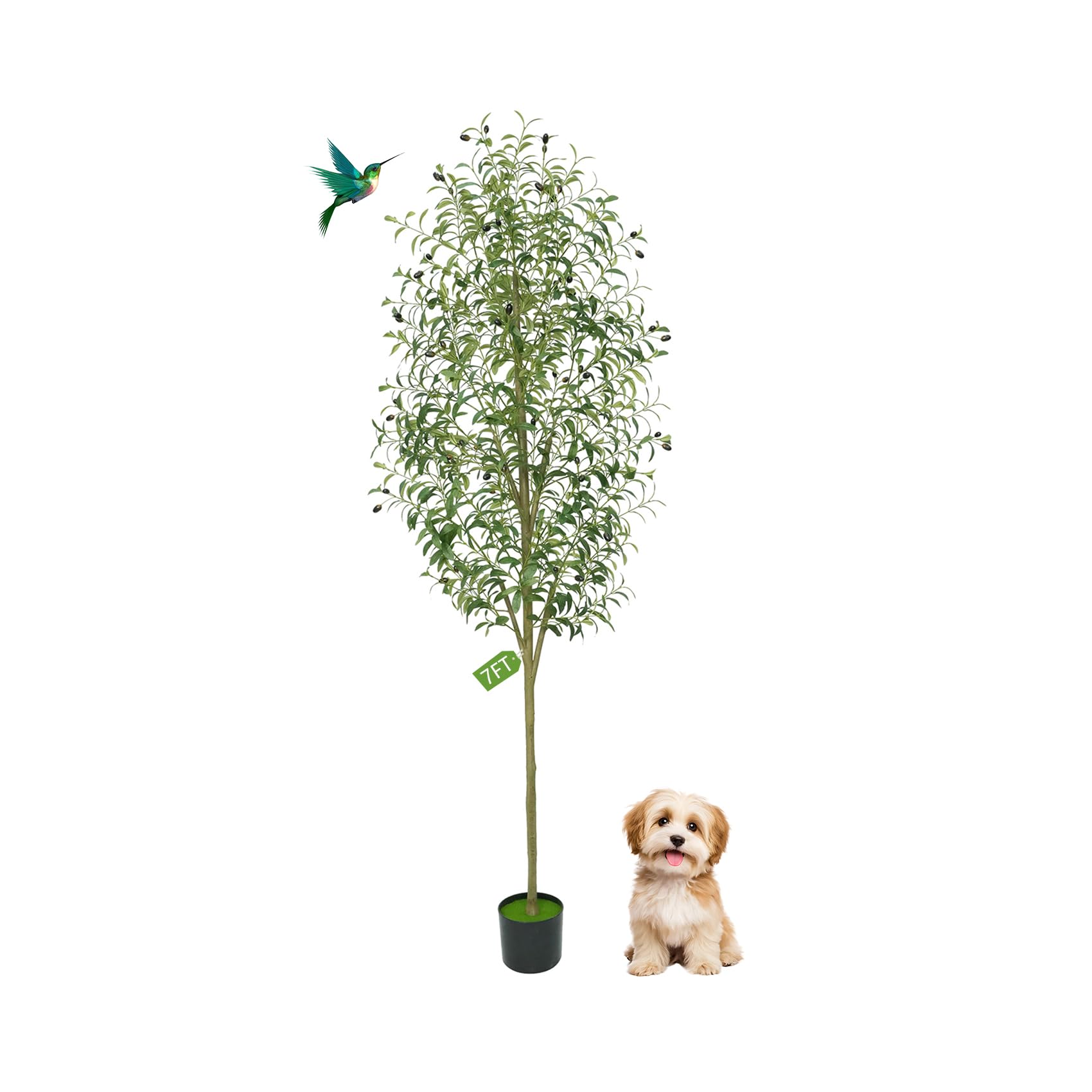 Photo 1 of ***FACTORY SEALED***7FT Artificial Olive Tree – BIG KEYS Indoor Tall Faux Olive Trees Large Fake Olive Silk Tree Realistic Olive Plants with Branches and Fruits for Home Decor Office Living Room
