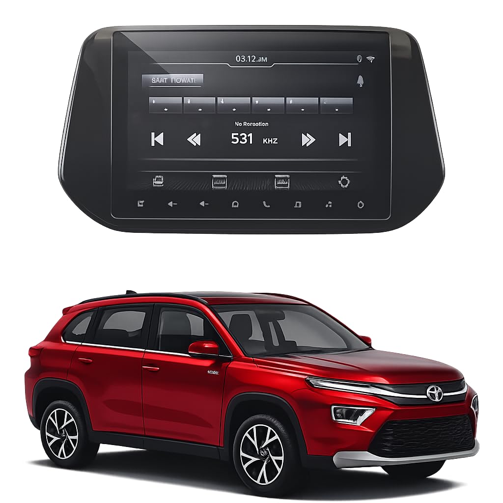 9hScreen Protector for Toyota Urban Cruiser Hyryder 9 Inch (G & V Variant) | Infotainment & Navigation Display Guard | Anti-Scratch Car Accessories-image-8