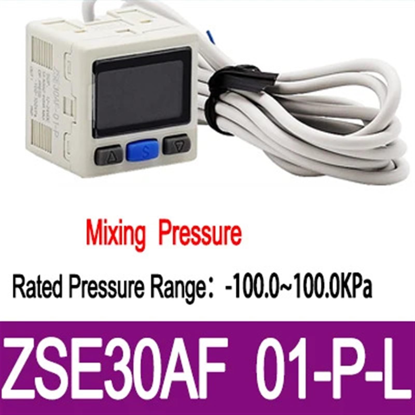 ZSE30AF / ISE30A Digital Display Pressure Switch Electronic Pressure Switch/Digital Pressure Gauge Air Source Processor 1Pcs(ZSE30AF-01-P-L)