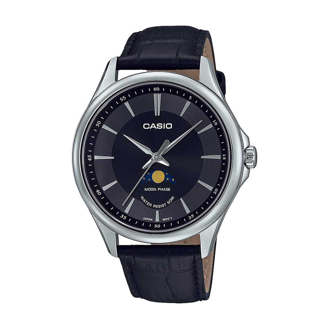 Casio Men Leather Analog Black Dial Watch-Mtp-M100L-1Avdf, Band Color-Black (B0C96L3HVT) Amazon Price History, Amazon Price Tracker