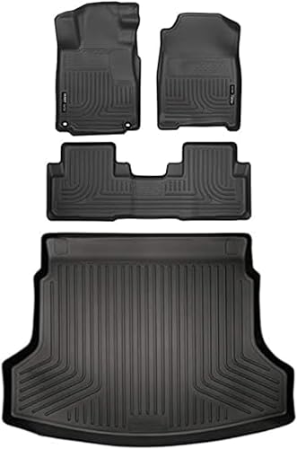 Miniatura 10 de Husky Liners Weatherbeater Series - Revestimientos de suelo delantero y segundo asiento, color negro, 98471, compatible con Honda CR-V 2015-2016, 3