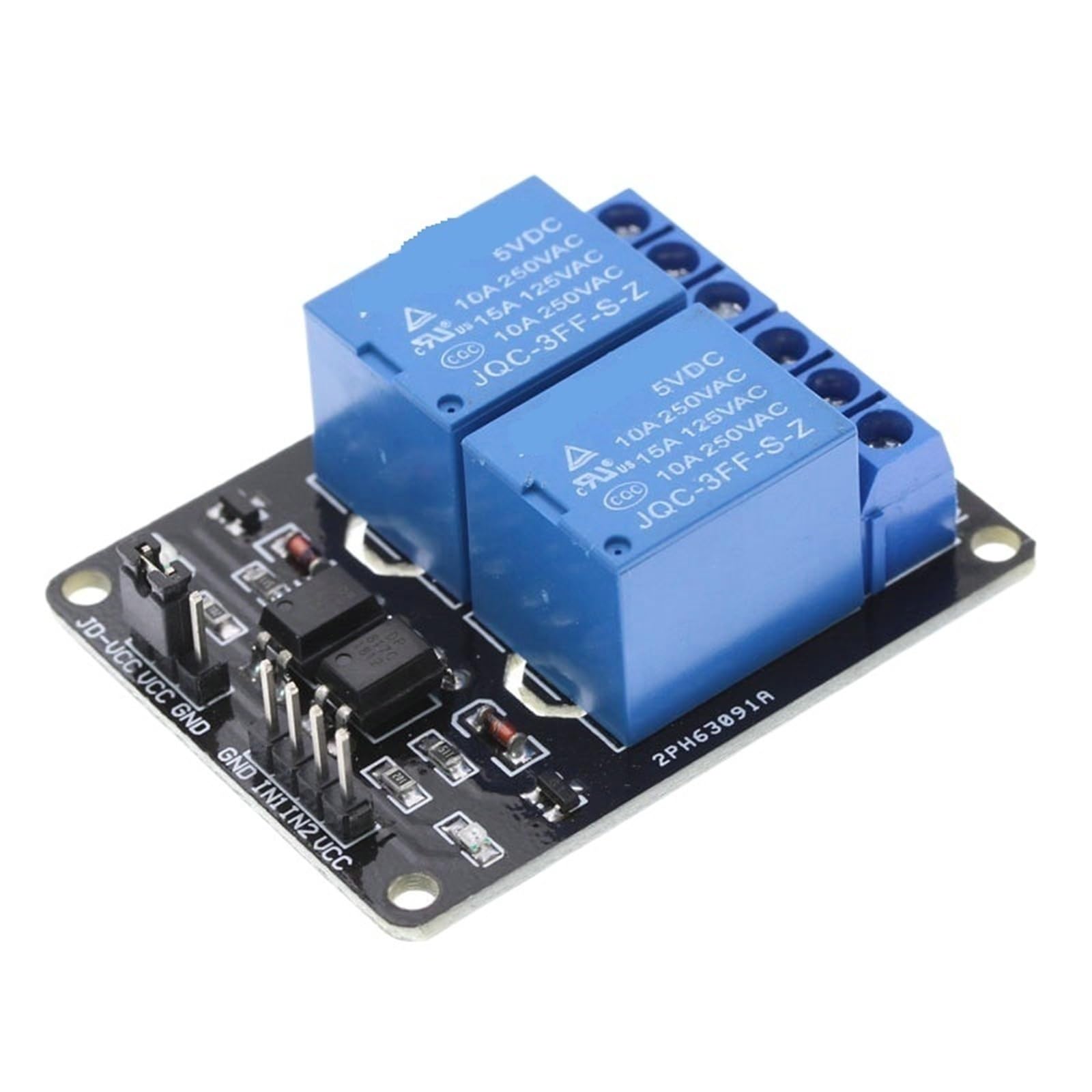 Module relais 5V 2 canaux pour contrôler vos lampes et moteurs 10A