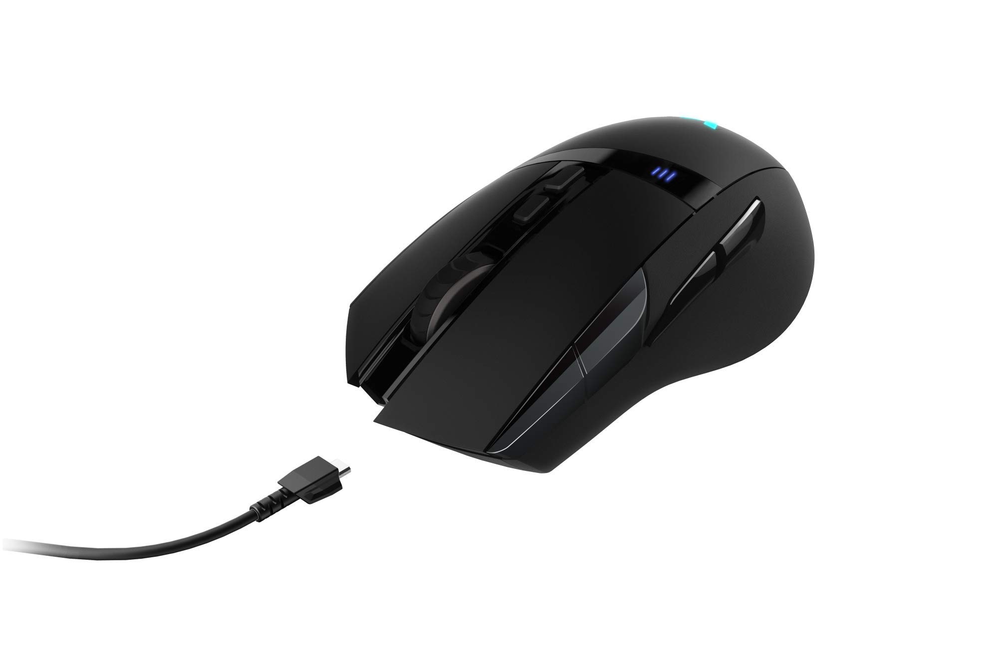 Rapoo VPRO VT350 bezprzewodowa mysz gamingowa, programowalne przyciski, czujnik 5000 DPI, system oświetlenia LED, ergonomiczny, dla osób praworęcznych PC i Mac, kolor czarny