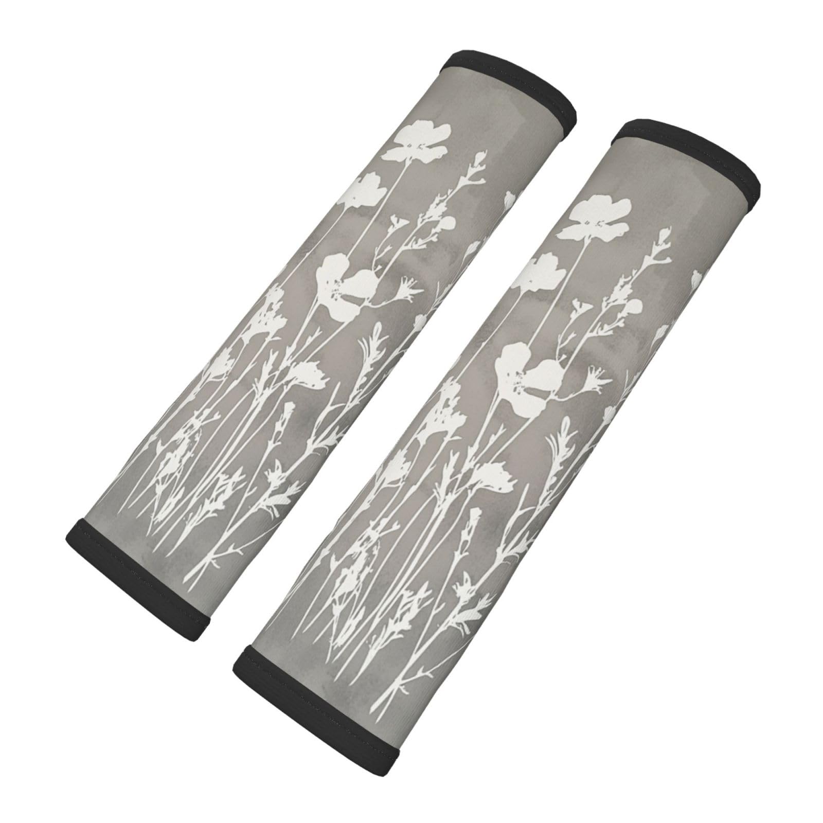 Simple Minimalist Wild Flowers Car Seat Belt Cover 2 Pack Seatbelt Strap Shoulder Pad Protector Universal Comfort for Car