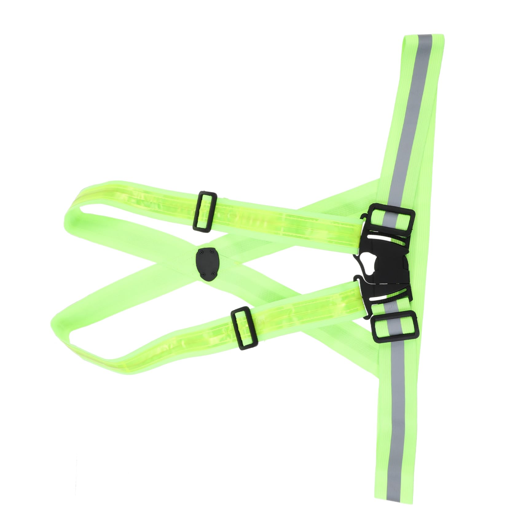 OHPHCALL 1Set LED Glowing Reflective Vest Strap Adjustable High Visibility Gear for Night Running Outdoor Sports Safety USB Rechargeable Luminous Reflective Belt for Enhanced Visibility
