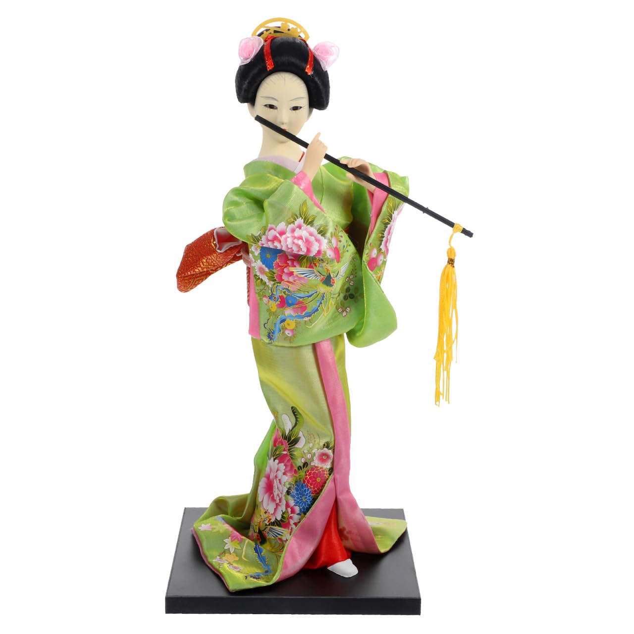STOBOK 12 Inch Japanese Geisha Doll - Traditional Kimono Figurine for Home Decor, Party Decoration, and Collectible Display