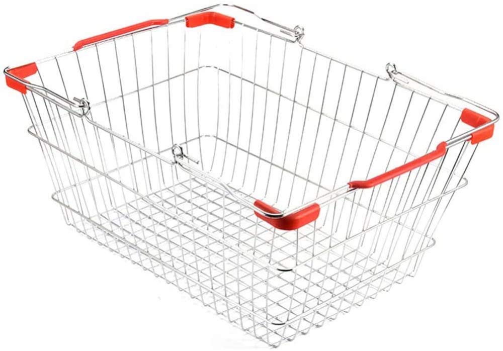 Cesta De La Compra Del Metal Del Supermercado Cesta De La Compra Cestas De Almacenamiento Cesta De La Cocina Con Asa