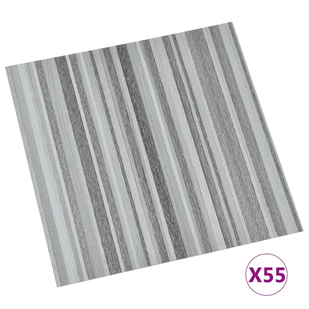 Podłogi i dywan - materiały budowlane - samoprzylepne deski podłogowe 55 szt. PVC 5,11 m Jasnoszary