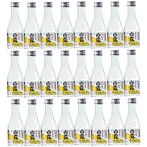 【ケース販売】日本酒 越乃銀紋 白露 普通酒 180ml 1合瓶 24本 セット 1ケース 1ヶ月分 辛口 御神酒 お神酒 高野酒造 新潟県