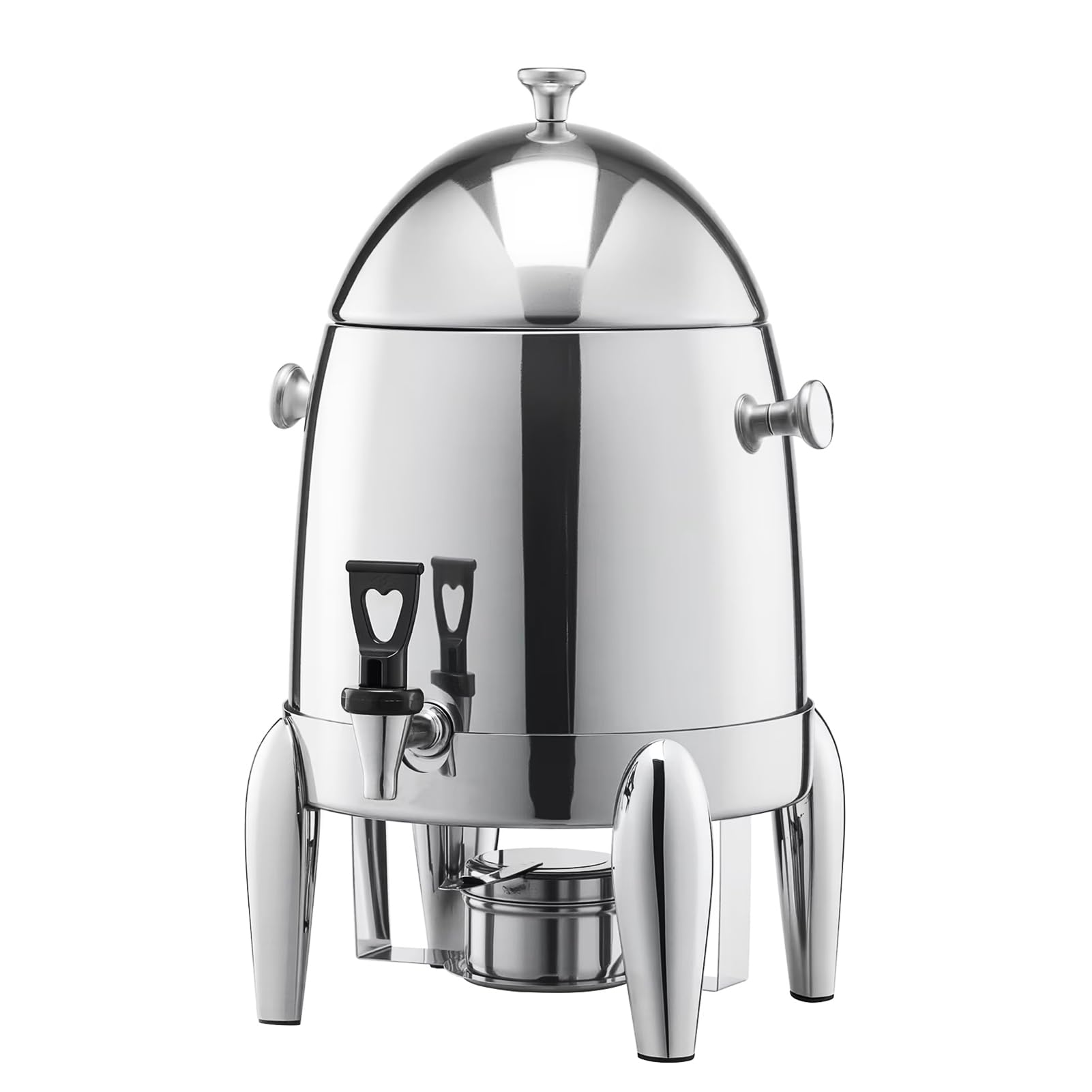 Scaldacaffè in acciaio inox Distributore di bevande da 12 litri con serbatoio e rubinetto Bevande calde e fredde per catering, buffet e banchetti, Argento
