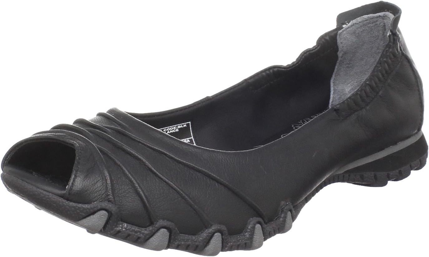 Skechers USA Women's Bikers-Scrunchy Ruched Open-Toe Skimmer