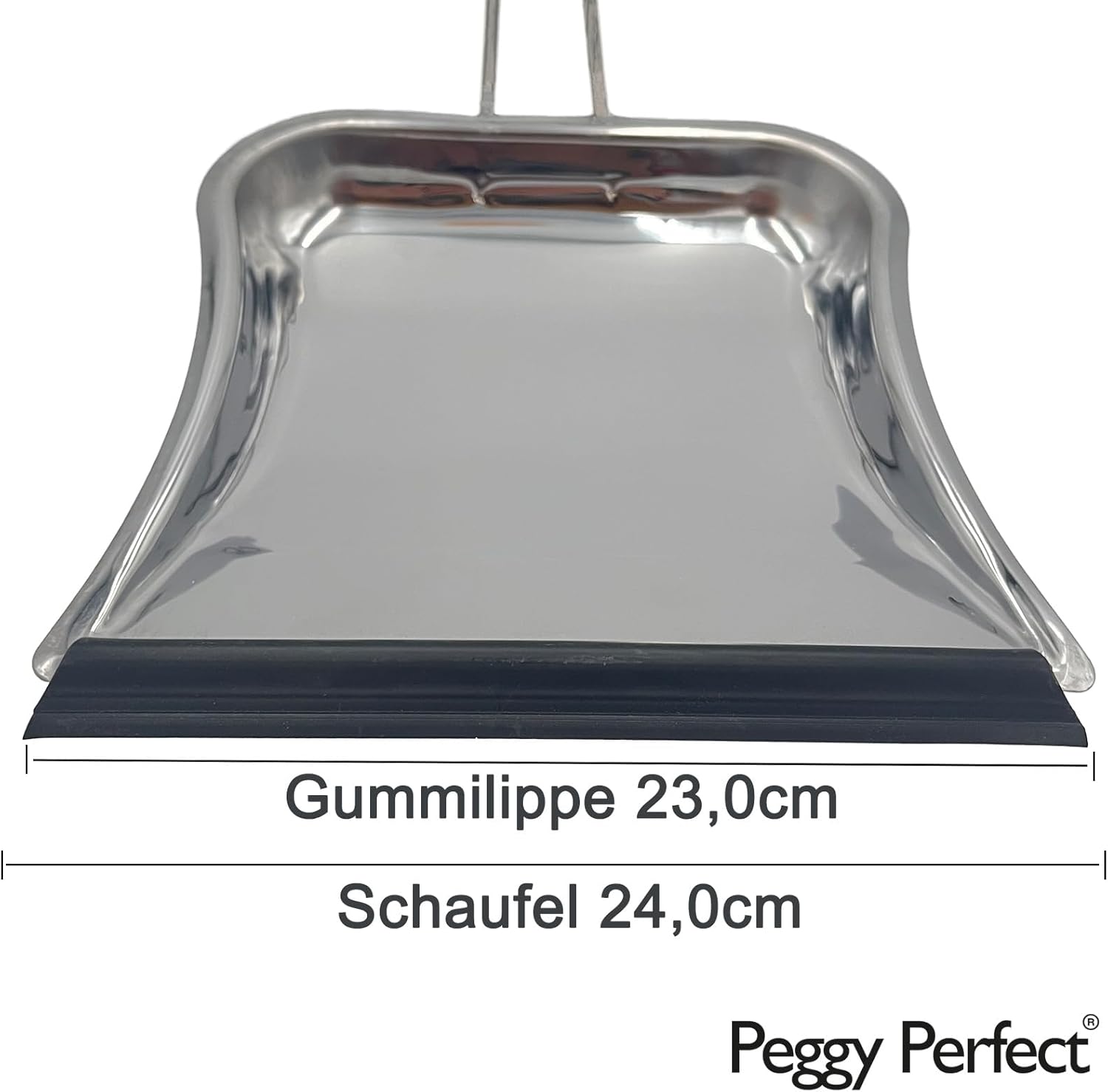 Premium Broom Set with Beech Wood Broom, Stainless Steel Dustpan and Pointed Rubber Edge - Hand Broom with Synthetic Hair Mixture - Attachable Dustpan and Broom