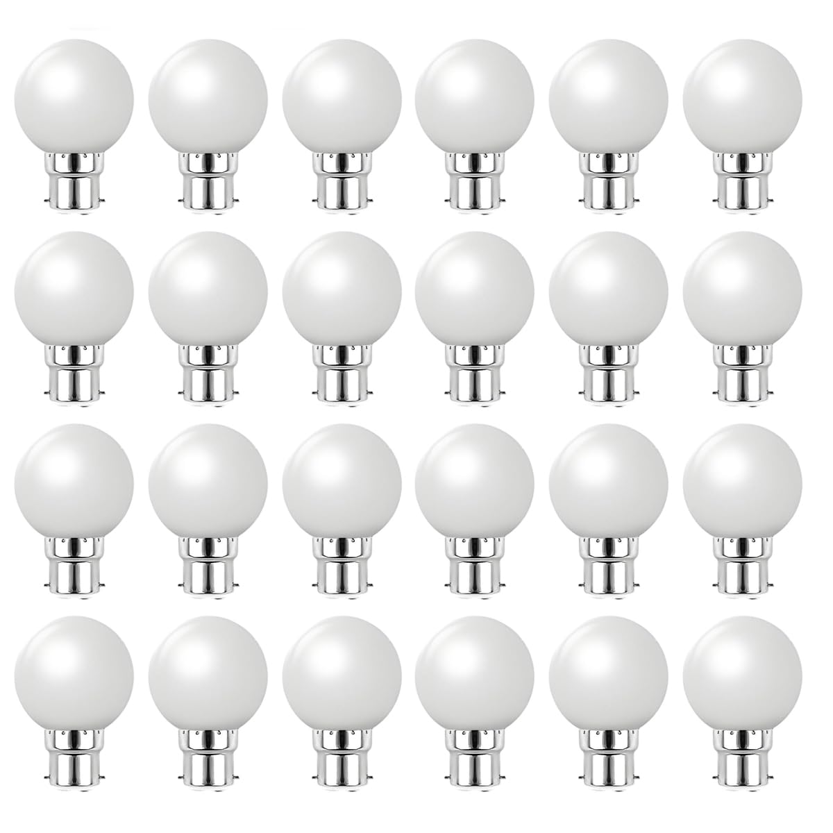 Jiotouhu 24 Pack Cold White Color Light Bulb B22 Bayonet, Decorative Festoon Bulb 2W, Small Golf Ball Bulb, for Outdoor Indoor String, Christmas, Tree, Fairy Party Night Lights โ image 1