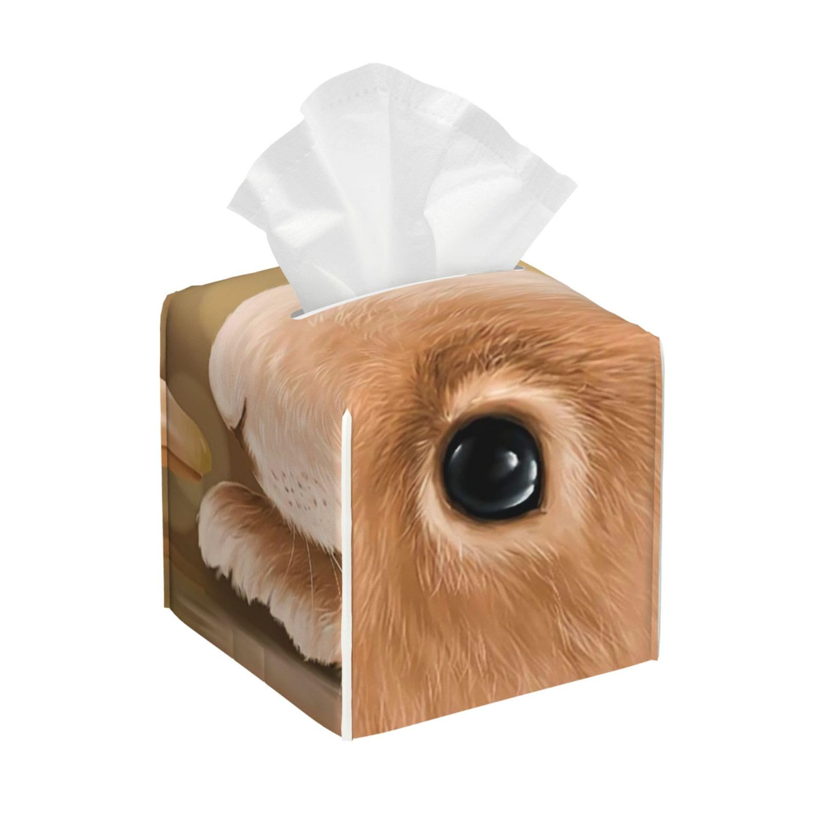 Bunny Duckling Animals Holiday Easter Animal Rabbit Duck Cute Animals PetDream PVC Cube Tissue Pack for Home Office Bathroom Use