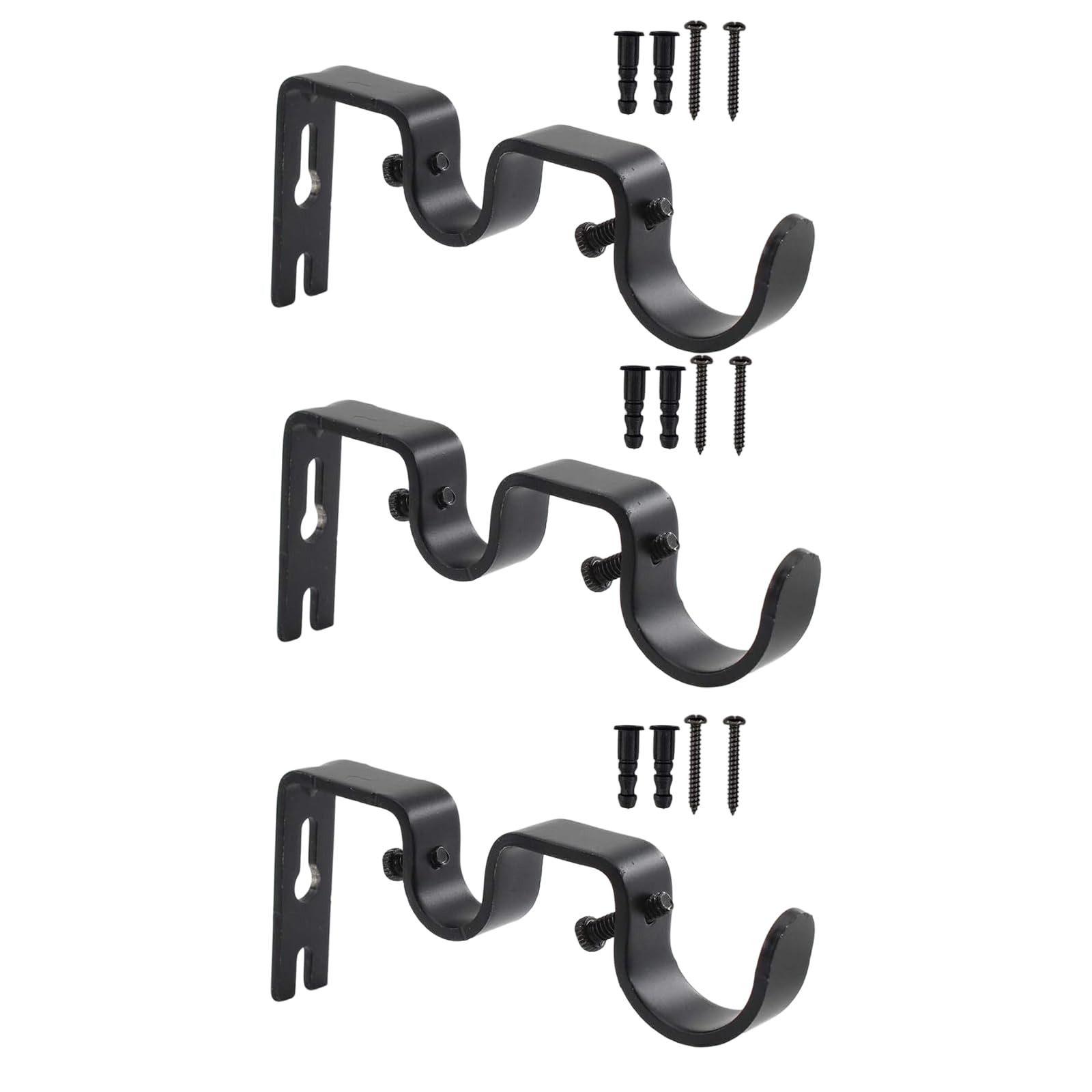 Jazuaiao Duty Barrier Rod Holder Fits 1 and 5 Over 8in Poles Strong Construction Resistant Curtain Rod