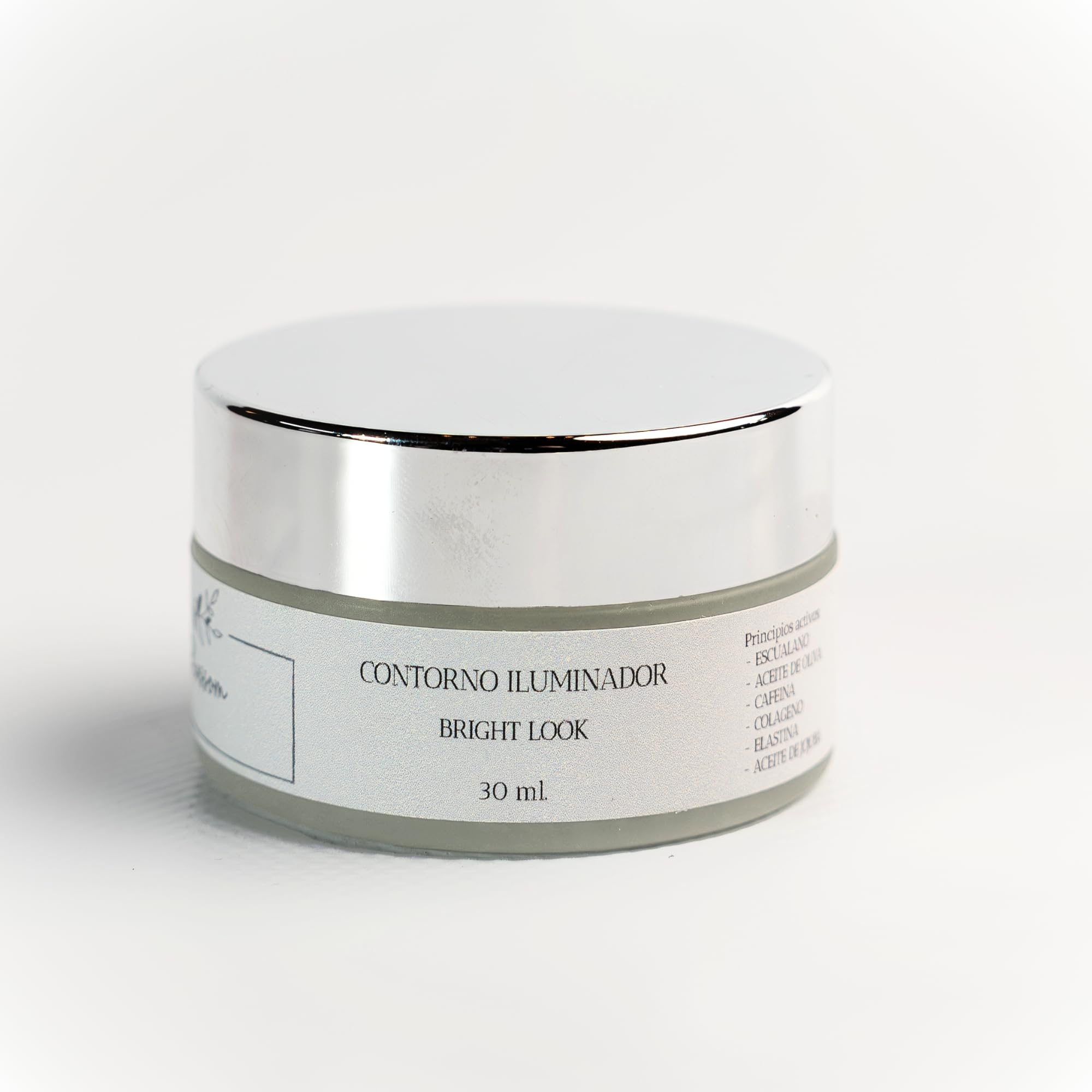 Contorno de ojos Iluminador - Colágeno, cafeina, elastina, aceite de oliva y aceite de jojoba -Hidrata, antiarrugas y antiojeras - Blossom