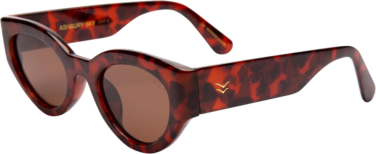 I-SEA Women's Sunglasses - Ashbury Sky (Havana Tort/Brown) Polarized Lens - Image 2
