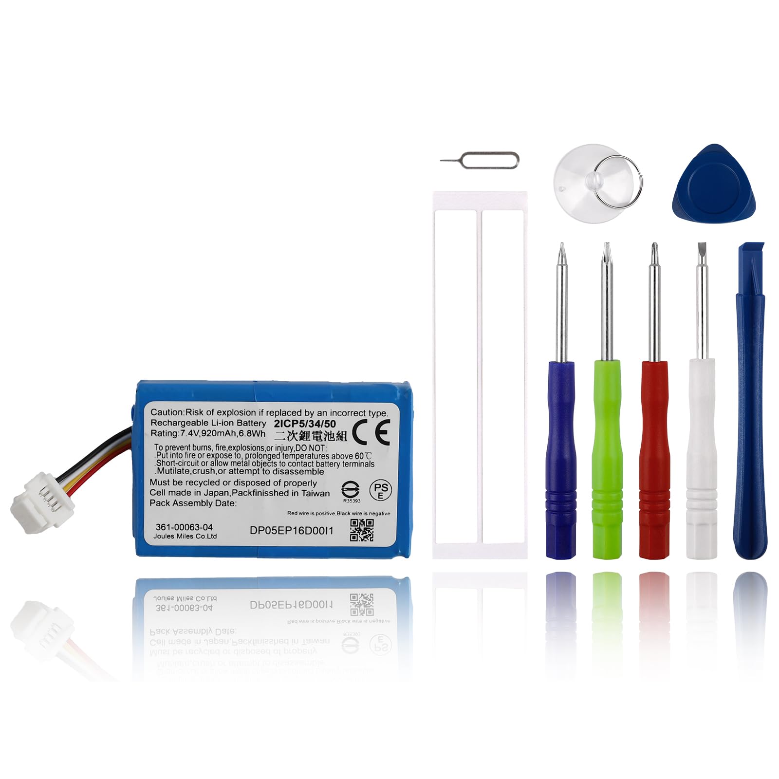 Rechargeable 0-Cycle Ersatz Akku 361-00063-00 (920mAh,7.4V) Kompatibel mit BMW Motorcycles Navigator V or VI Battery