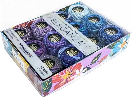 Miniatura 2 de WonderFil 8wt Varigated Eleganza Pack de 12, Celestial