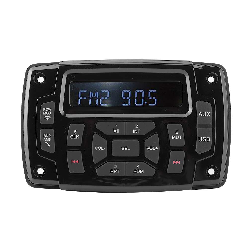 EBTOOLS Odtwarzacz MP3 do łodzi, odtwarzacz MP3 12 V Bluetooth FM AM odbiornik stereo IP66 wodoodporne akcesoria do łodzi morskiej