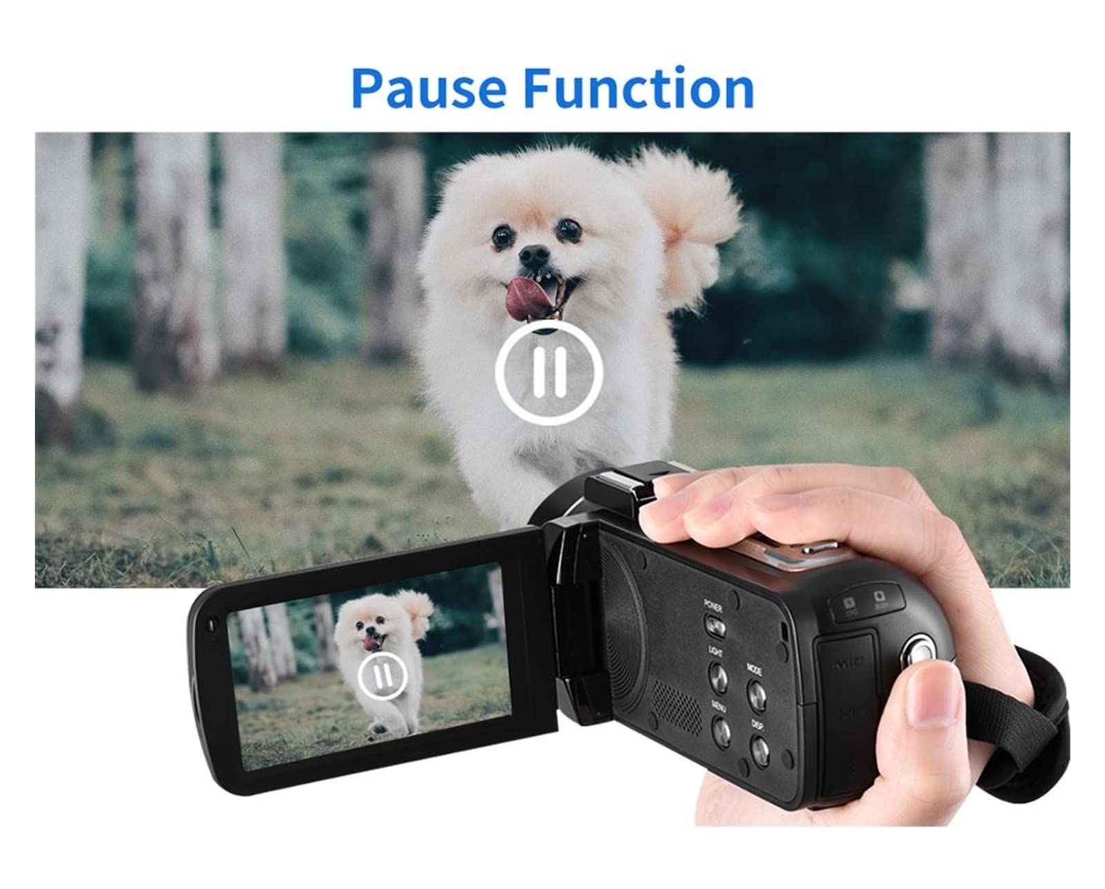 Videocamera, Videocamera 4K 4 8MP. video digitale for registratore vlog WI-FI da touch screen di camme notte(32GB SD Card,Cam Mic)