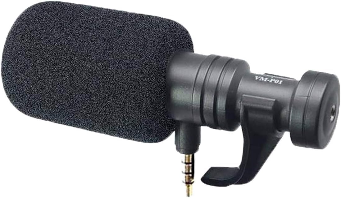 Venidice VM-P01 3,5 mm Jack Shotgun mikrofon pojemnościowy do smartfona, karaoke, nagrywania, śpiewania, podcastów