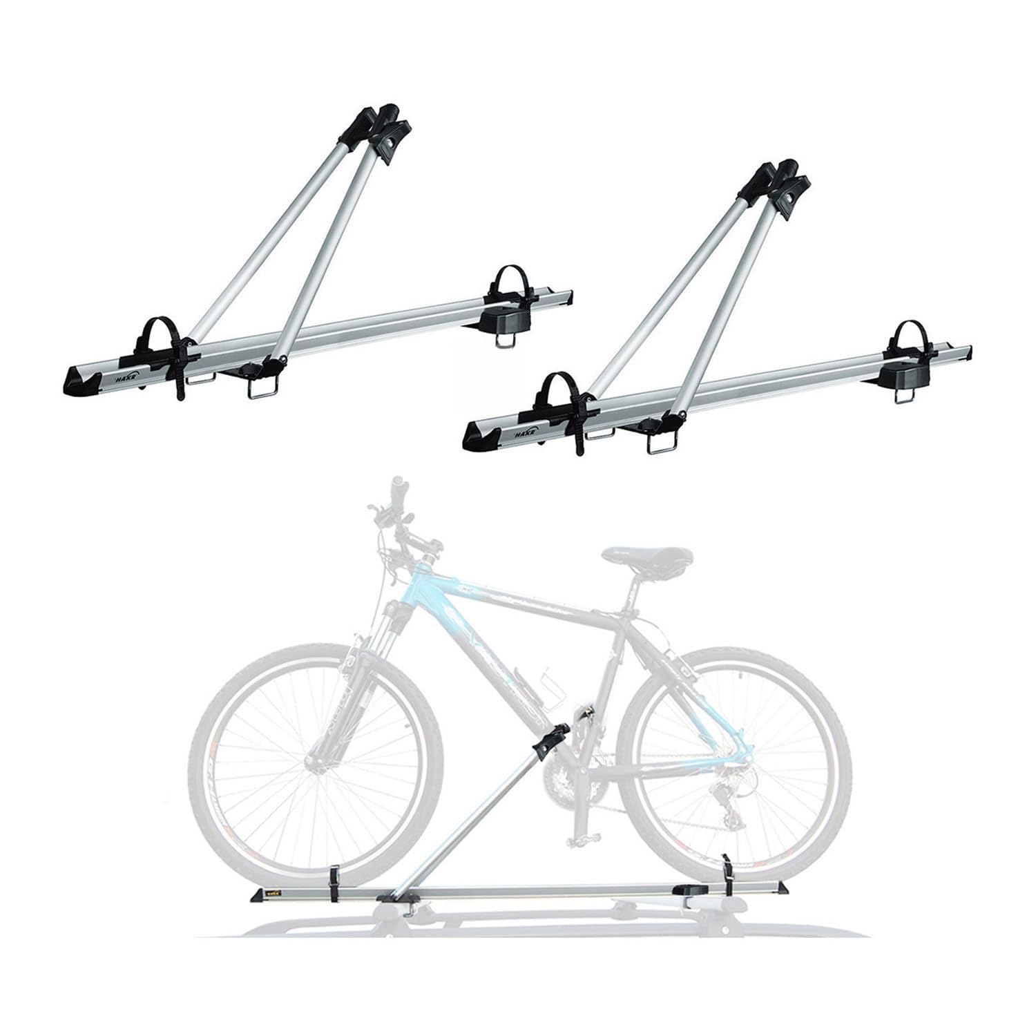 Bagażnik Rowerowy Dachfahrradträger bis 17kg Aluminium Srebrny Uchwyt Rowerowy 2tlg