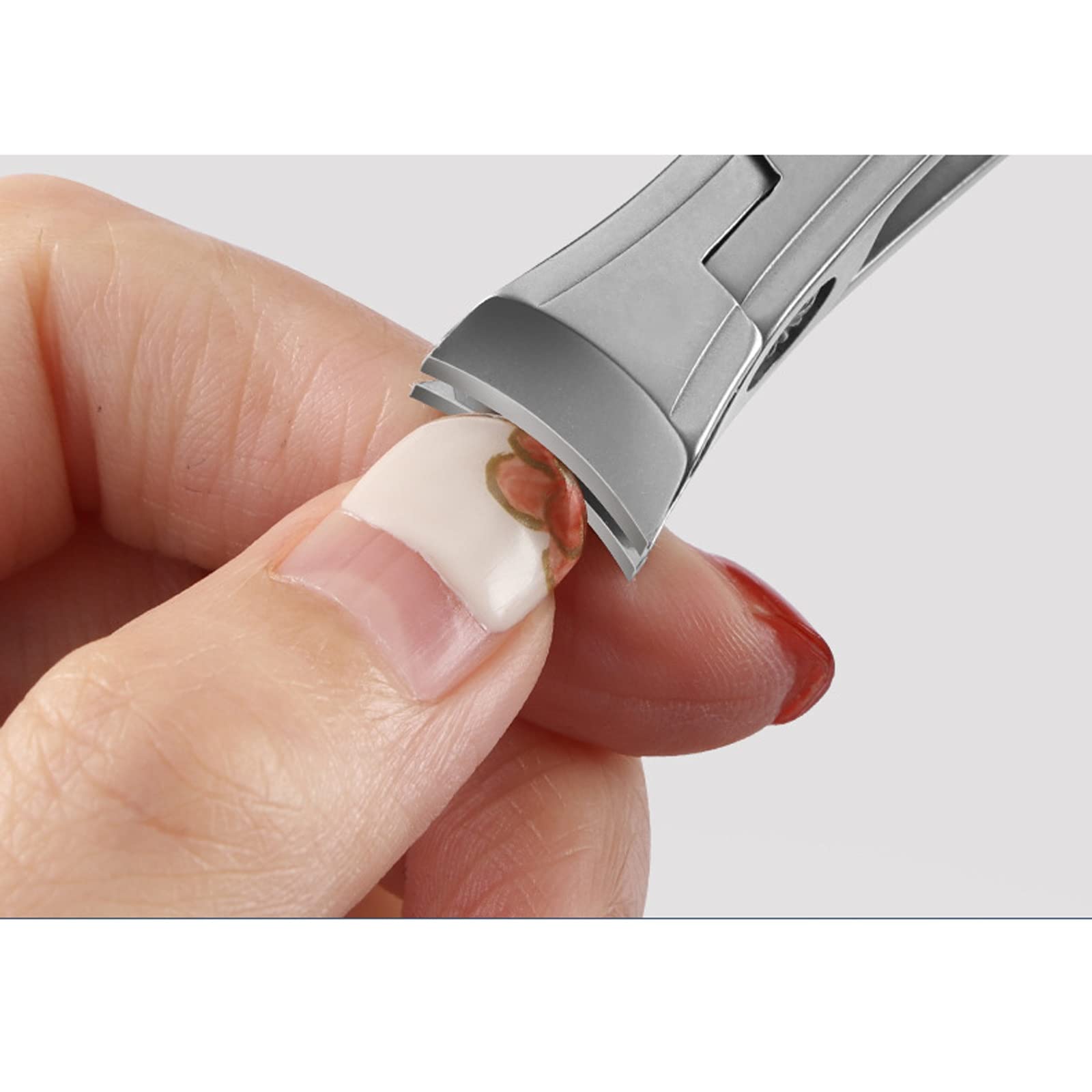 Nagelknipser, Nagelknipser mit großer Öffnung, Nagelknipser aus Edelstahl, Einzelclip-Nagelknipser, Zange mit großer Öffnung(Black)