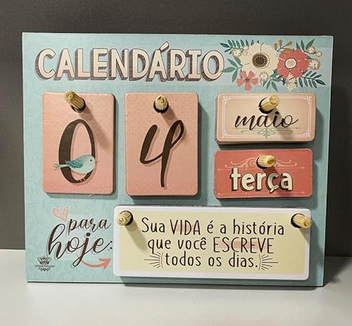 CALENDÁRIO PERMANENTE DE MESA PARA HOJE, GRATIDÃO.FLORAL