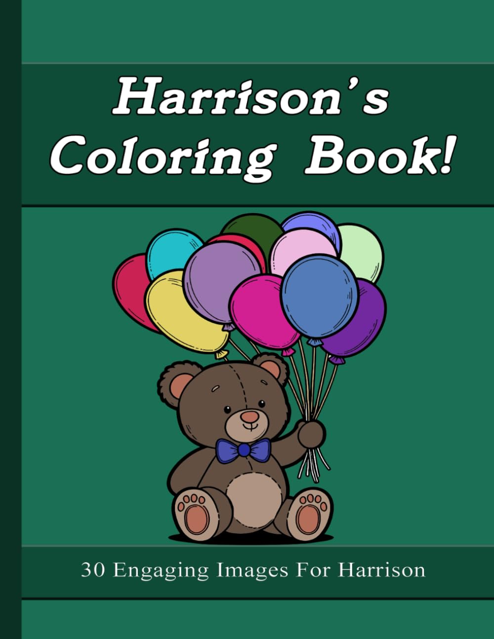 Harrison's Coloring Book: 30 Engaging Images For Harrison
