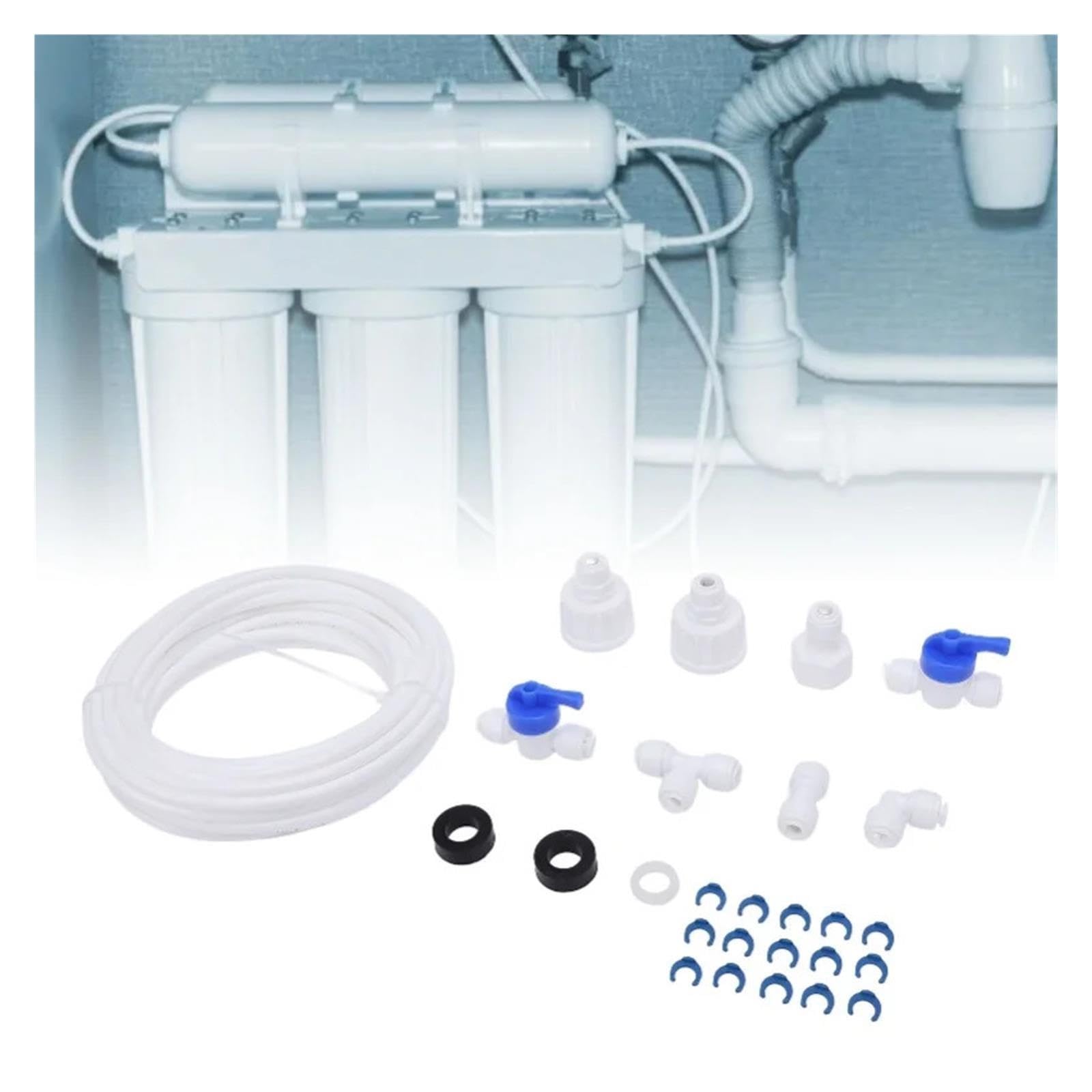 Kit De Connexion De Conduite D'eau For Réfrigérateur, 1/4 Pouces, Remplacement Universel De Tuyau De Réfrigérateur Côte À Côte For Systèmes D'osmose Inverse