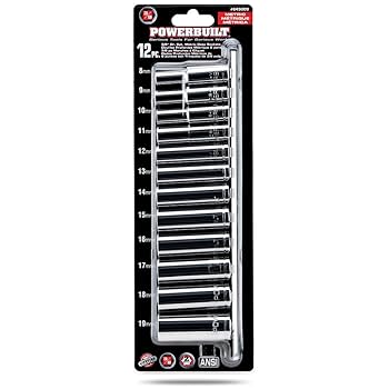Powerbuilt 12 Piece 3/8 Inch Drive Metric 6 Point Deep