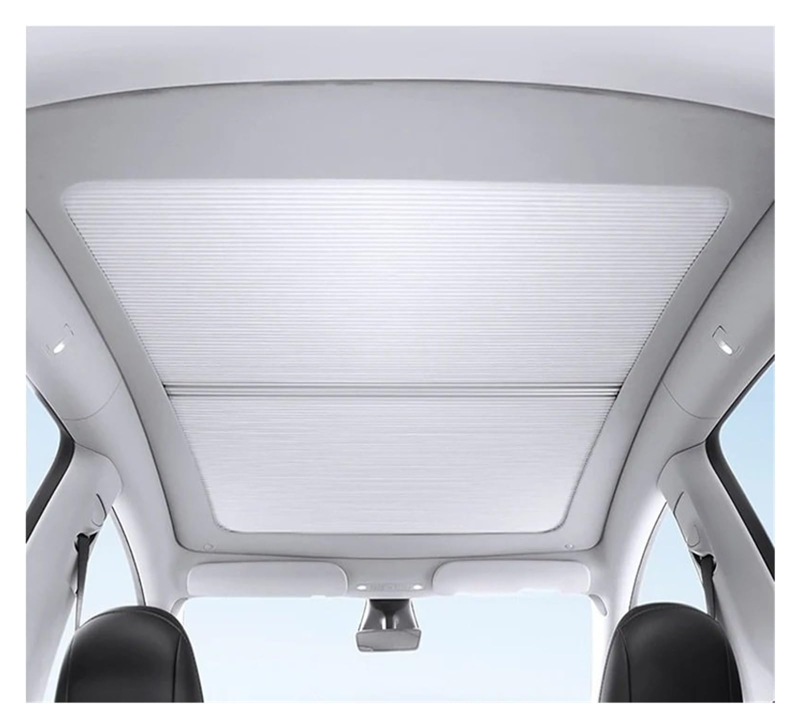 Parasol Coche Lateral para Tesla Model Y 2021-2023 Parasol Magnético Techo Solar Tragaluz De Techo Retráctil Integrado Cortina Parasol Laterales para Ventanilla