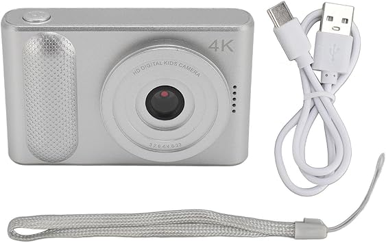 Digital Camera 48MP HD 16X Zoom Autofocus Portable Pocket Micro SLR 2.4 Inch TFT Screen Travel Photography Vlogging Silver Silver