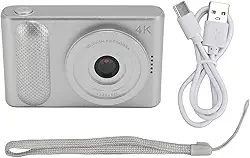 Câmera digital 4K, câmera de vlogging com foco automático, câmera de zoom digital de 48MP 16X para fotografia de viagens e ferramenta de vlogging de vídeo (-2214240064213)