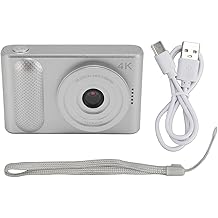 Digital Camera 48MP HD 16X Zoom Autofocus Portable Pocket Micro SLR 2.4 Inch TFT Screen Travel Photography Vlogging Silver Silver