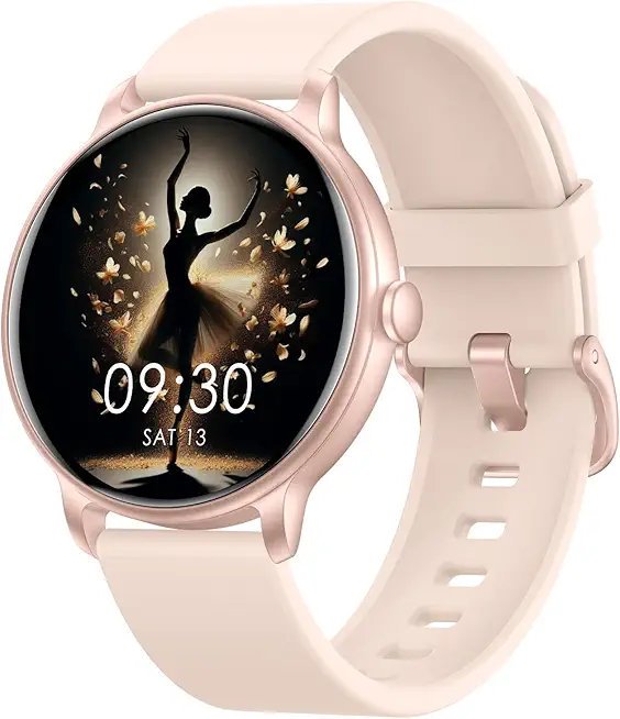 ZPPSNFIT Smartwatch Damen Herren, 1.43 Zoll AMOLED-Display Smart Watch mit Bluetooth Anrufe, Fitness Tracker mit Herzfrequenz Schlafmonitor, IP68 Wasserdicht Fitnessuhr für Android iOS