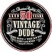 Creative Converting 24 Count Vintage Dude 50th Birthday Round Dessert Plates