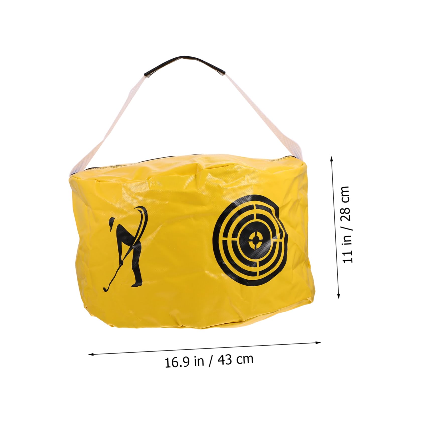 ibasenice Bolsa Precisión Amarillo Entrenamiento de Swing en de Golf, PVC Ayuda de Práctica Segura Mejorar la Impacto para Casa Aire Libre