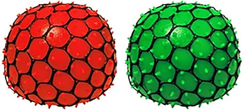 Miniatura 4 de Curious Minds Busy Bags Juego de bolas de malla de burbujas de 3 pulgadas, pelota antiestrés con red de red, bola antiestrés que cambia de color,