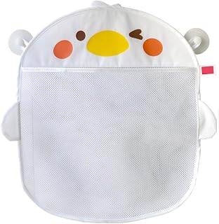 Tub Bath Toy Storage Organizer 16.5"x17" Hanging Mesh Bag with Suction Cups Bathtub Holder Mesh Toy Organizer and Storage Basket Bin for Tub Suction Cup Hanging Quick Drying