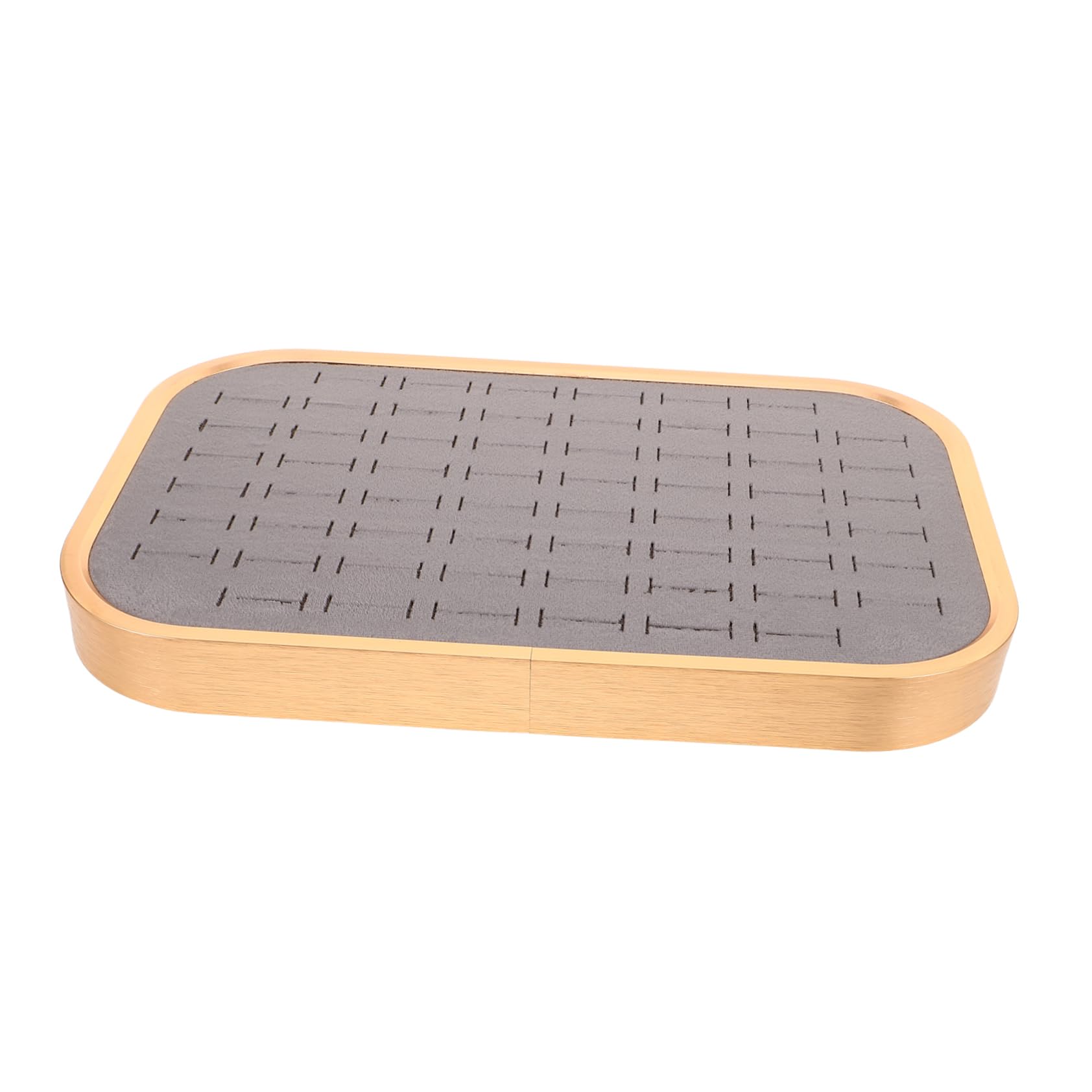 Bandeja De Terciopelo Para Anillos Organizador Apilable De Joyas Ranuras Bandeja Para Guardar Collares Aretes y Joyas Para Niñas y Mamás