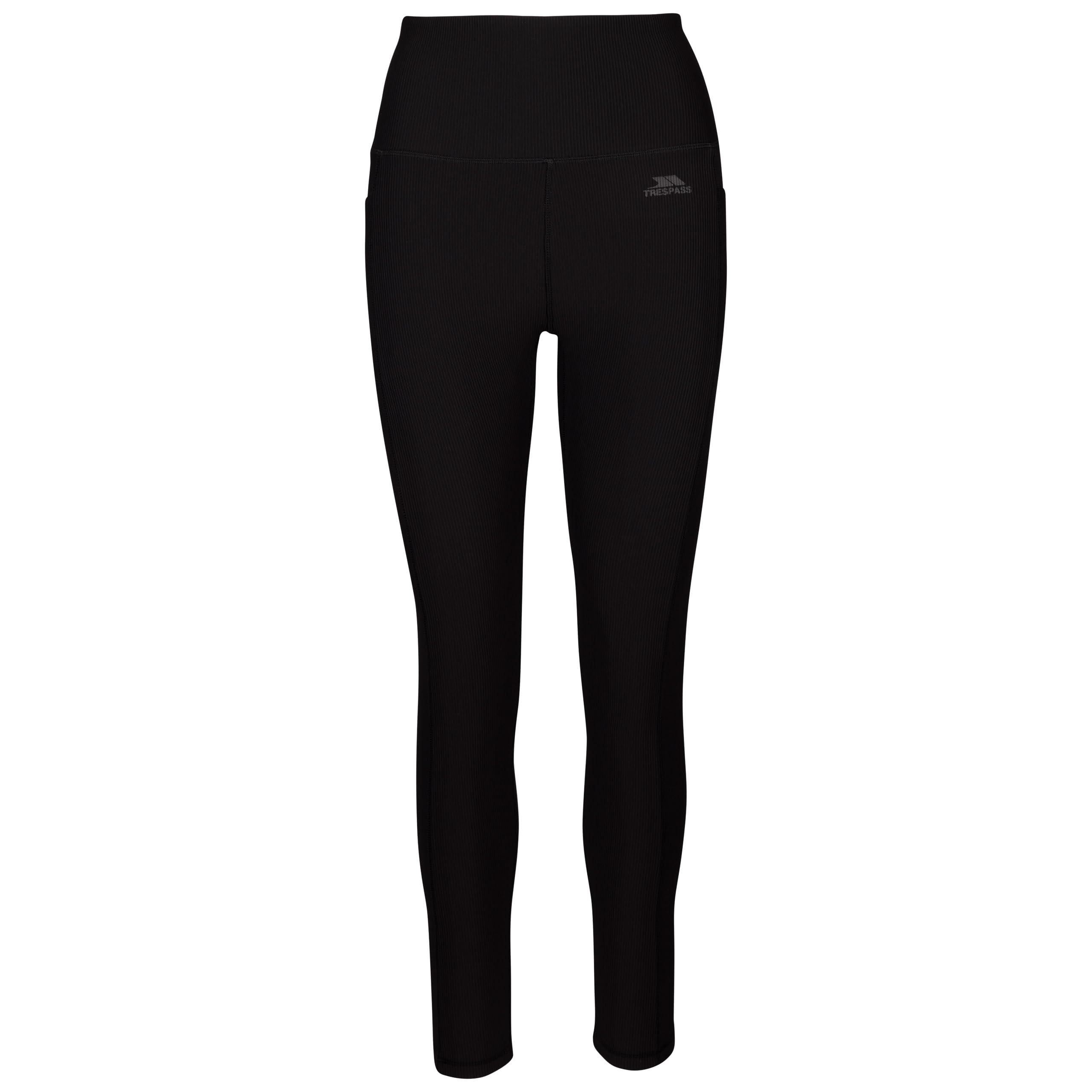 Trespass Women's Black Full Length Leggings Active Workout Gym Basca