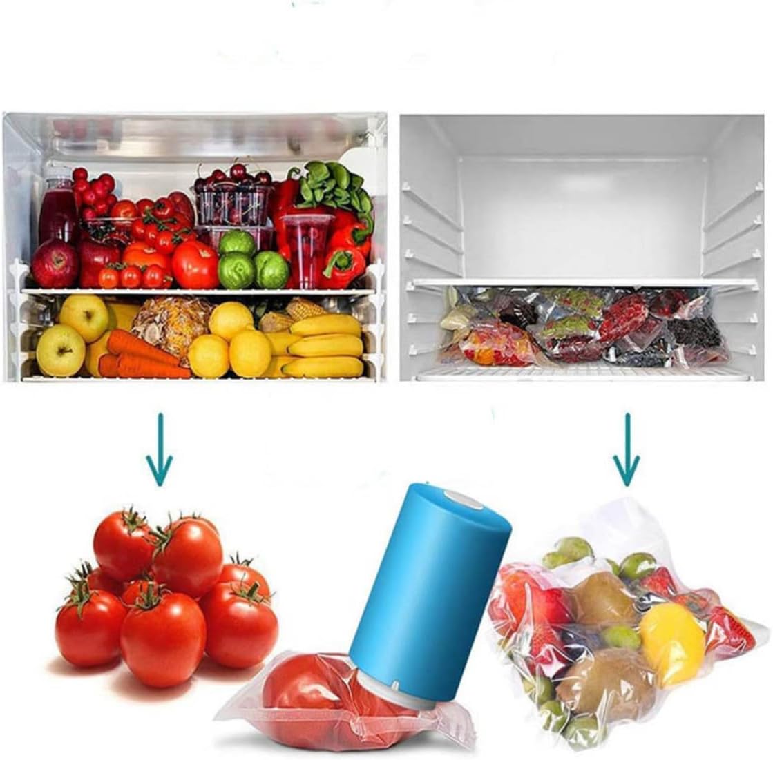 Vacuum Sealer Bag Set 6pcs Pa PE for Bread Fruit Storage